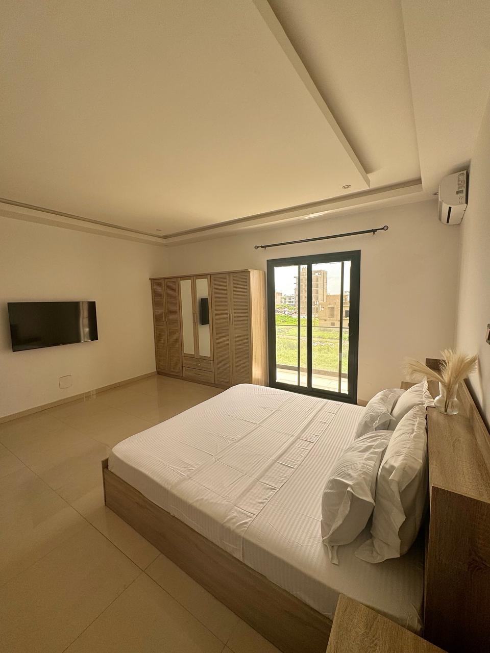 Bedroom of the Mamelles F2 apartment